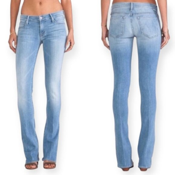 MOTHER The Runaway Skinny Flare Jeans in Light Kitty 28 - Picture 1 of 12